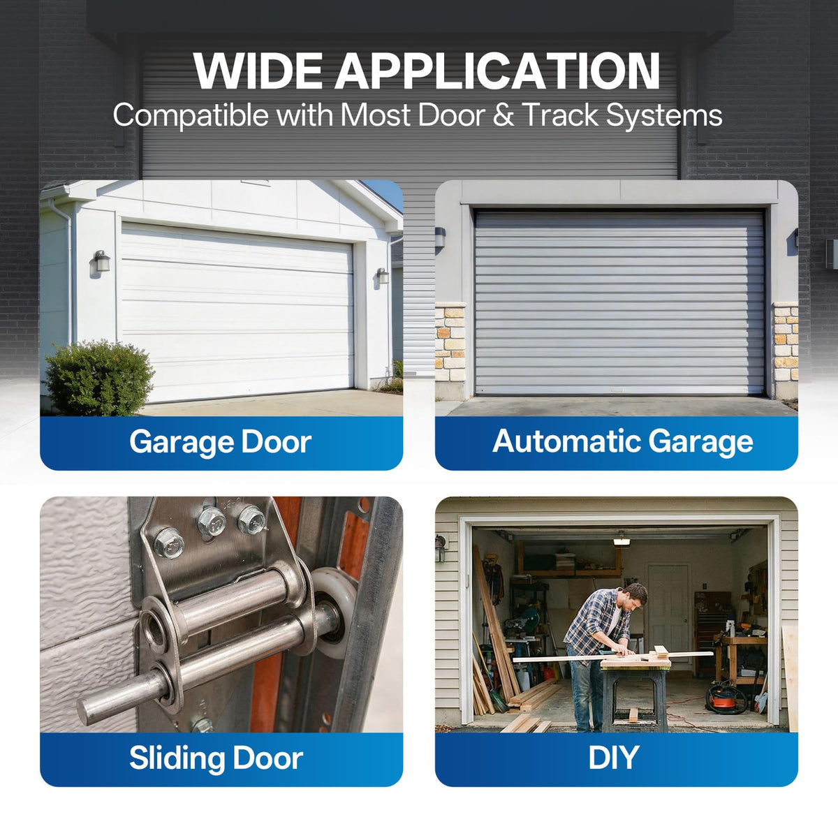 Tirpheety heavy-duty 4-inch stem roller supports daily garage use.