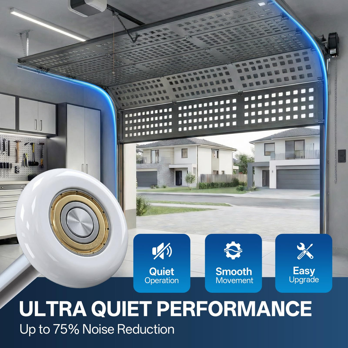 Tirpheety nylon roller dual sealed bearing detail improves longevity.