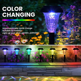 TISEJOY color-changing pathway lights for walkways and steps add color and charm.