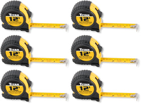Titan 10912 tape measure with durable case for quick measurements