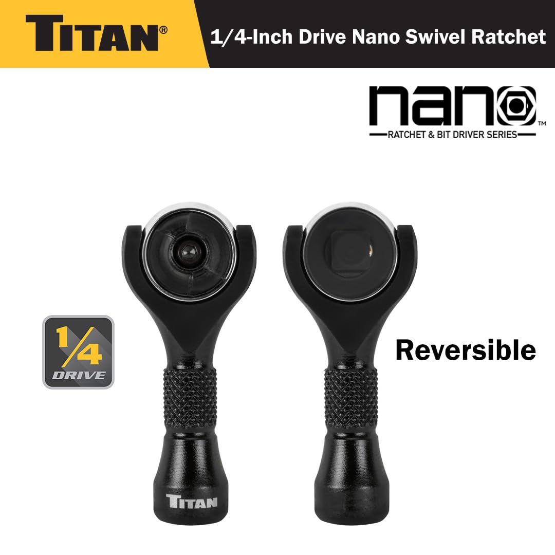 Titan 11330 nano ratchet features 90-tooth mechanism for smooth operation.
