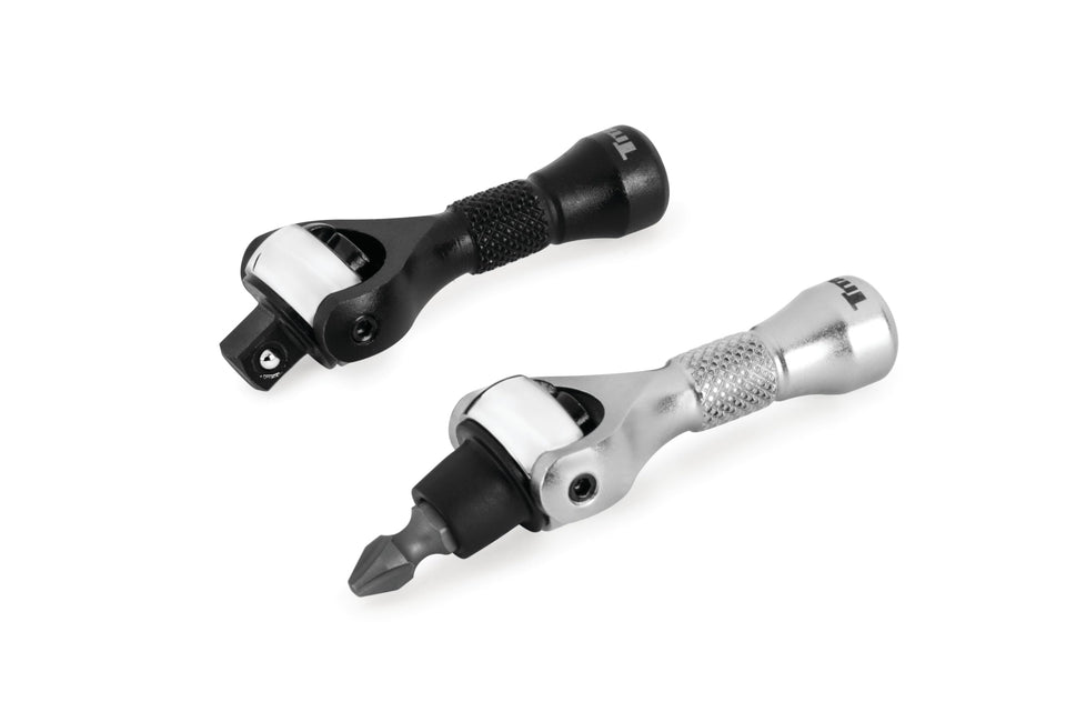 Titan 11332 nano ratchet swivels in tight spaces for precise drives.