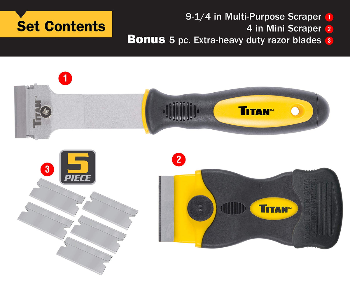 Titan 17002 mini-scraper navigating tight spaces with precise control