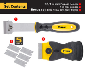 Titan 17002 mini-scraper navigating tight spaces with precise control