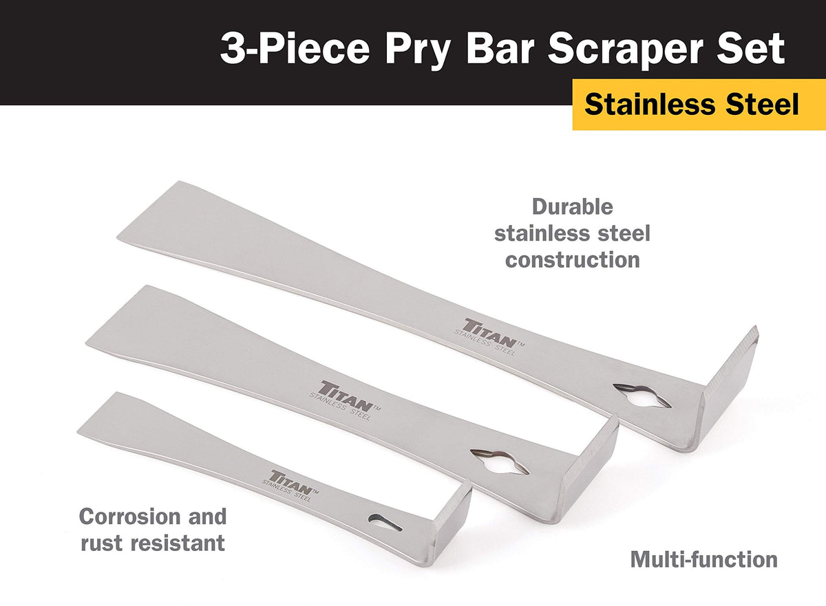 Titan 17007 9-1/4-inch set laid out for versatile prying and scraping.