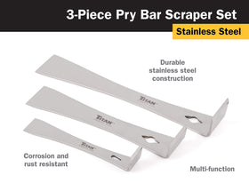 Titan 17007 9-1/4-inch set laid out for versatile prying and scraping.