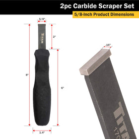 Titan 17016 carbide scraper 1-1/4 inch blade for metal buildup removal