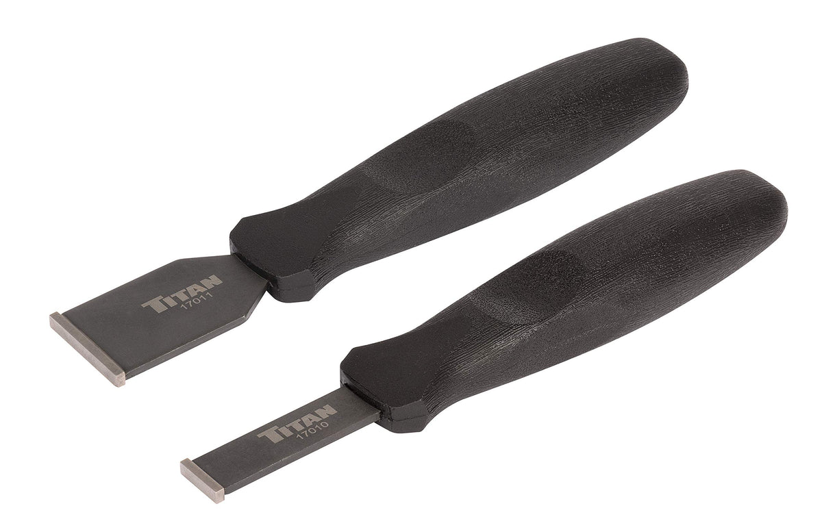 Titan 17016 carbide scraper close-up showing tungsten tip for durability and precision