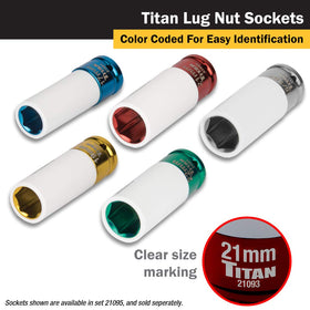 Titan 21093 color-coded sleeve speeds tool identification during work.