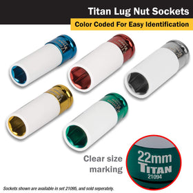 Titan 21094 hollow core supports longer wheel studs during servicing