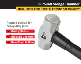 Titan 63000 sledge hammer with overstrike protection for durable performance