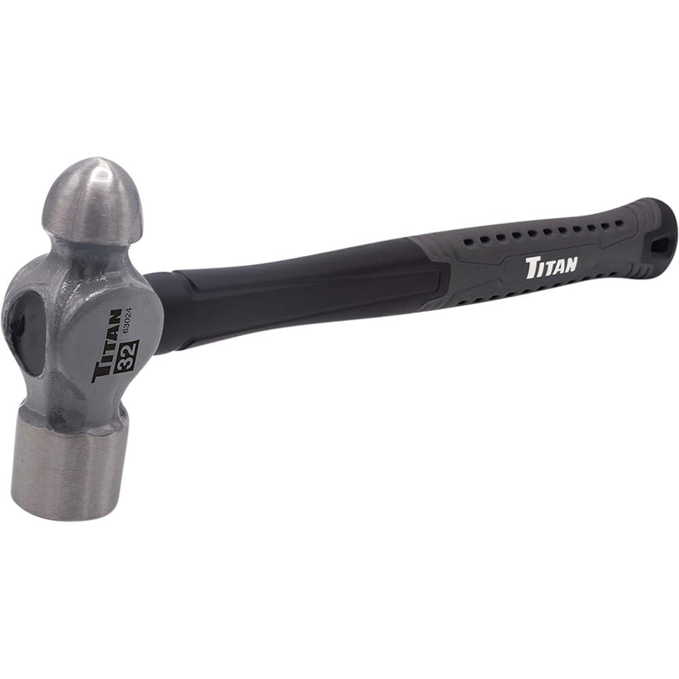 Titan 63024 ball pein hammer with forged steel head for riveting and shaping metal