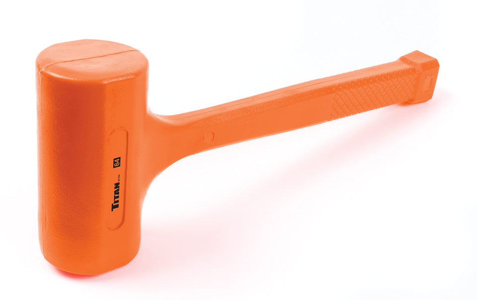 Titan 63164 dead blow hammer full view shows durable head and balanced build for reliable impact.