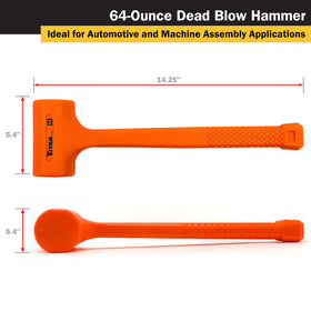 Titan 63164 non-slip diamond-textured handle provides a secure grip during demanding workshops.