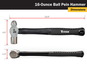 Titan 63302 ergonomic fiberglass handle supports extended use.