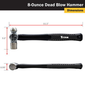 Titan 63302 forged steel heads deliver durable metalworking performance.