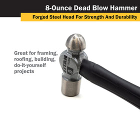 Titan 63302 shock absorbing fiberglass handle reduces vibration.