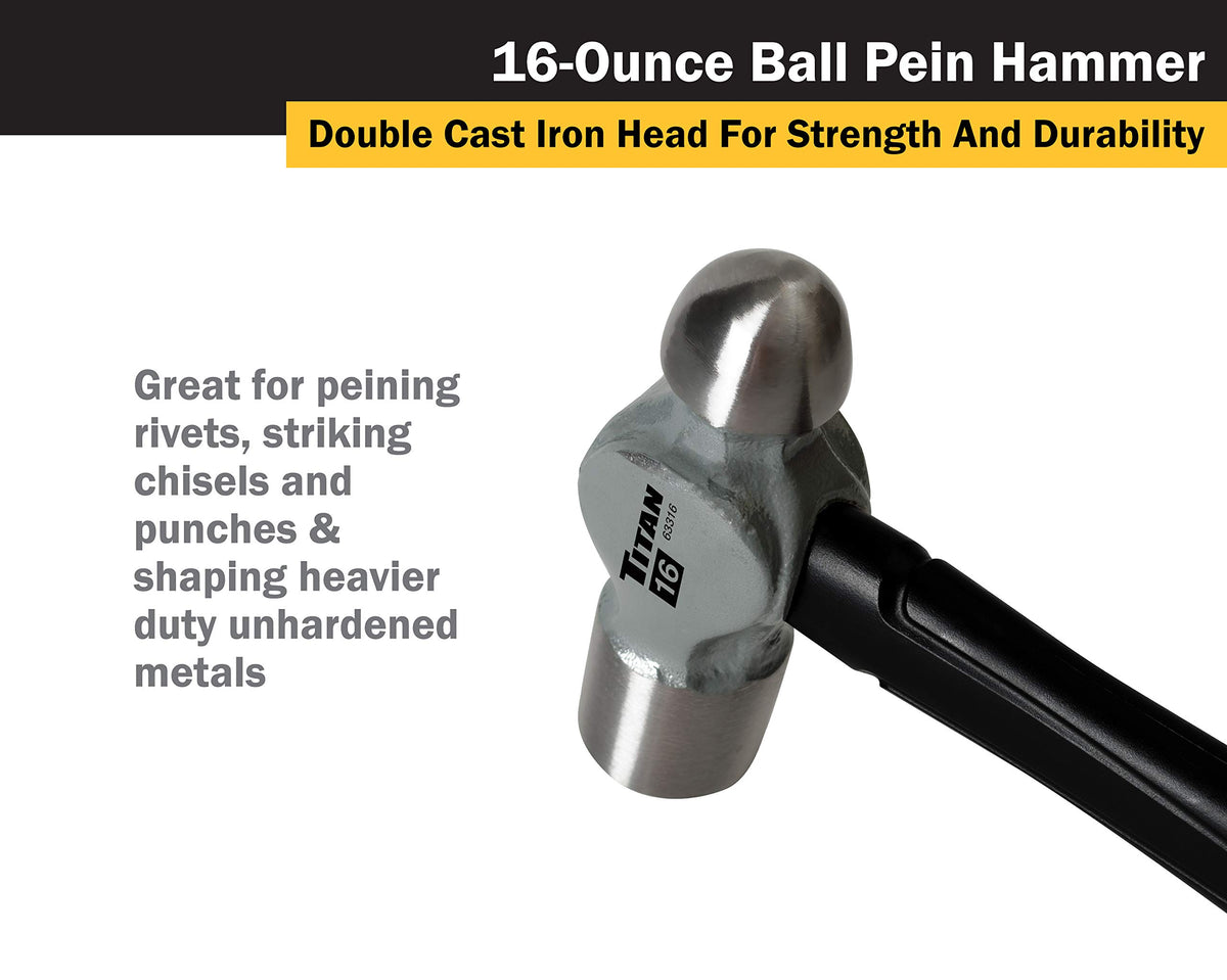 Titan 63302 set includes two hammers for versatile projects.