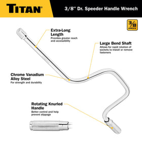 Titan 68103 speeder handle showing knurled grip for secure handling.