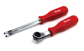 Titan 85512 double-square ratchet with angled head for added hand clearance