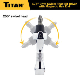 Titan Nano Ratchet round swivel head with 250 degree range shown