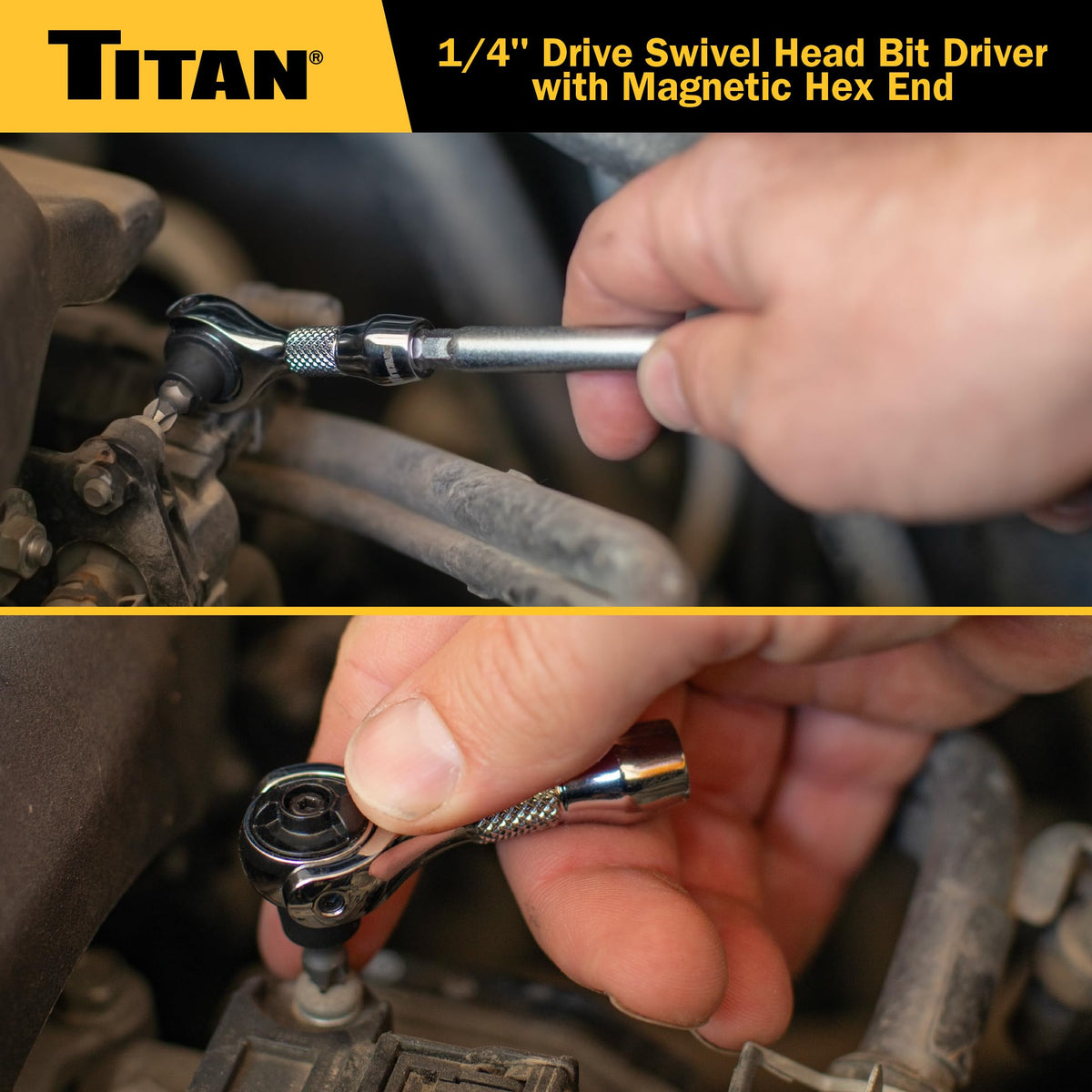 Titan Nano Ratchet chrome vanadium steel with polished finish