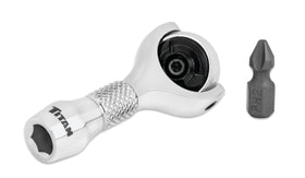 Titan Nano Ratchet swivel head close-up in compact 2-1/4 inch design for tight spaces
