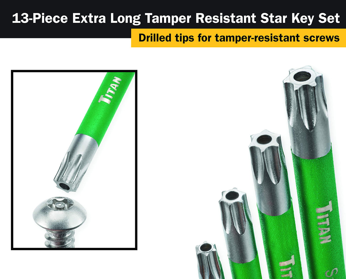 Titan Tools 12715 color-coded laser-etched keys sit in a plastic organizer for quick ID.