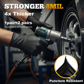 TitanFlex black nitrile gloves offer a professional look while hiding grime.