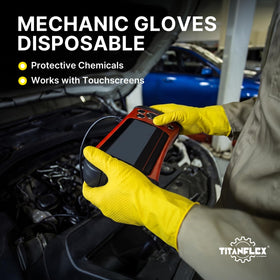 TitanFlex yellow nitrile gloves suited for food service and sanitation