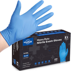 TitanFlex nitrile gloves blue box 6-mil for durable protection