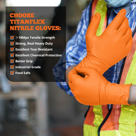 TitanFlex increased texture supports precise handling of small parts and tools