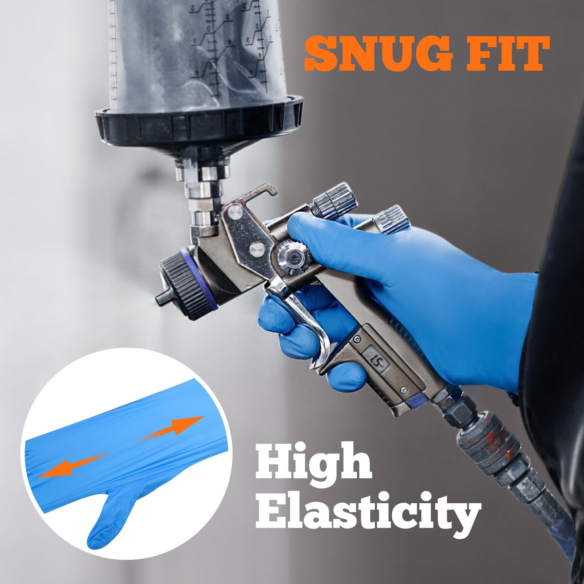 TitanFlex food-safe nitrile gloves suitable for handling and serving food.
