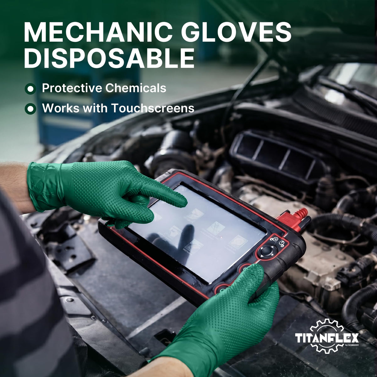 TitanFlex gloves provide enhanced grip for mechanical work and tool handling