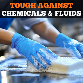 TitanFlex blue nitrile gloves powder-free design
