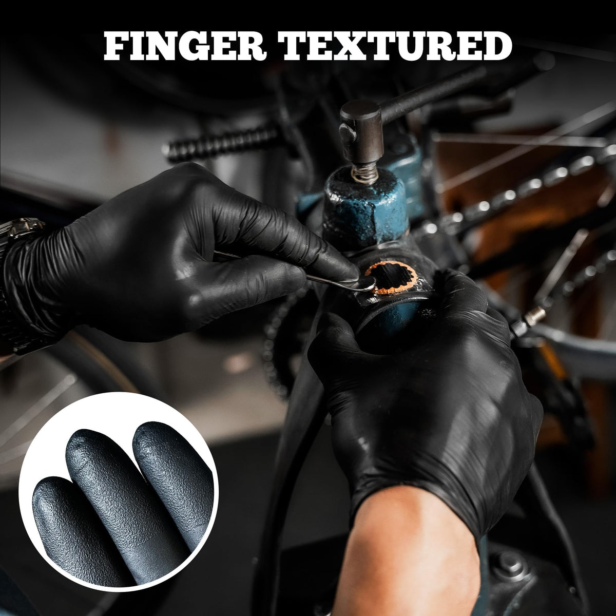 TitanFlex gloves with textured fingertips for improved grip in wet conditions