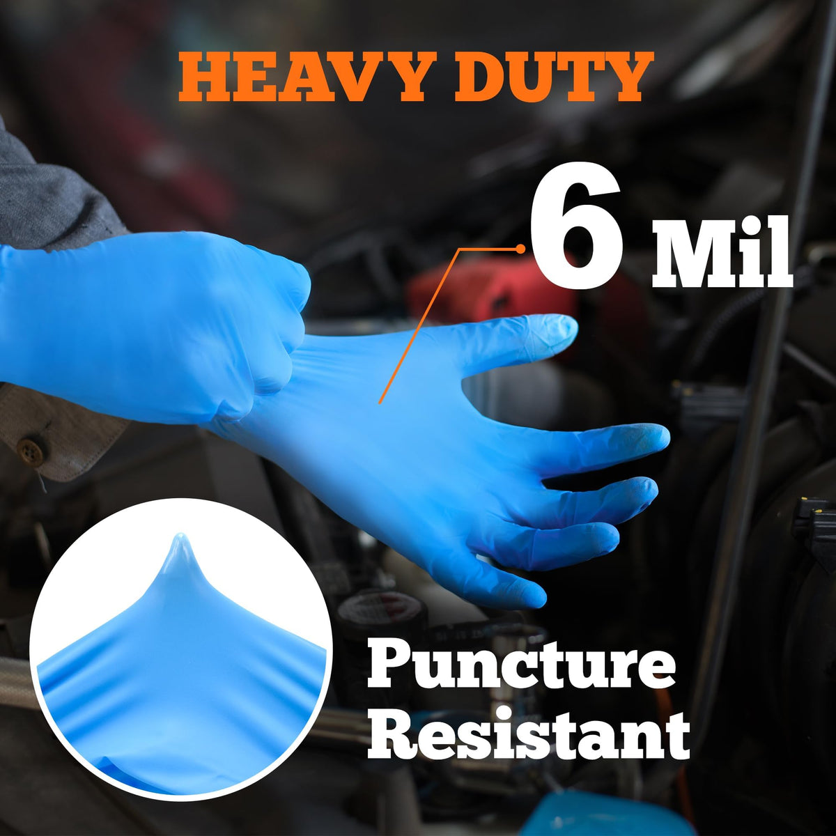 TitanFlex nitrile gloves with textured finish provide better grip in wet conditions.