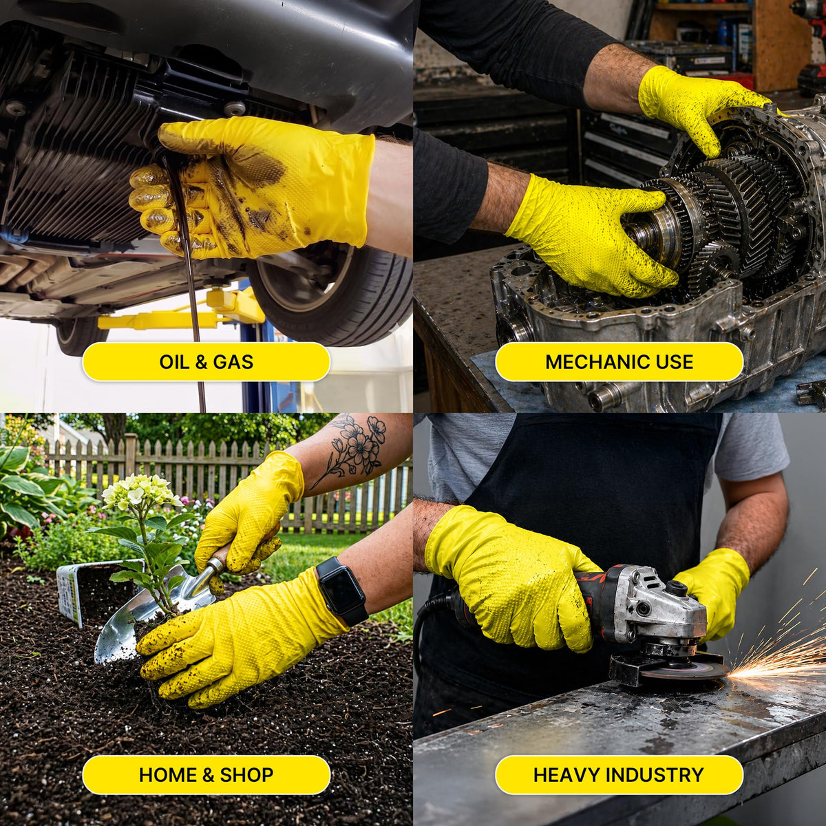 TitanFlex non-slip diamond texture gloves improve grip and control