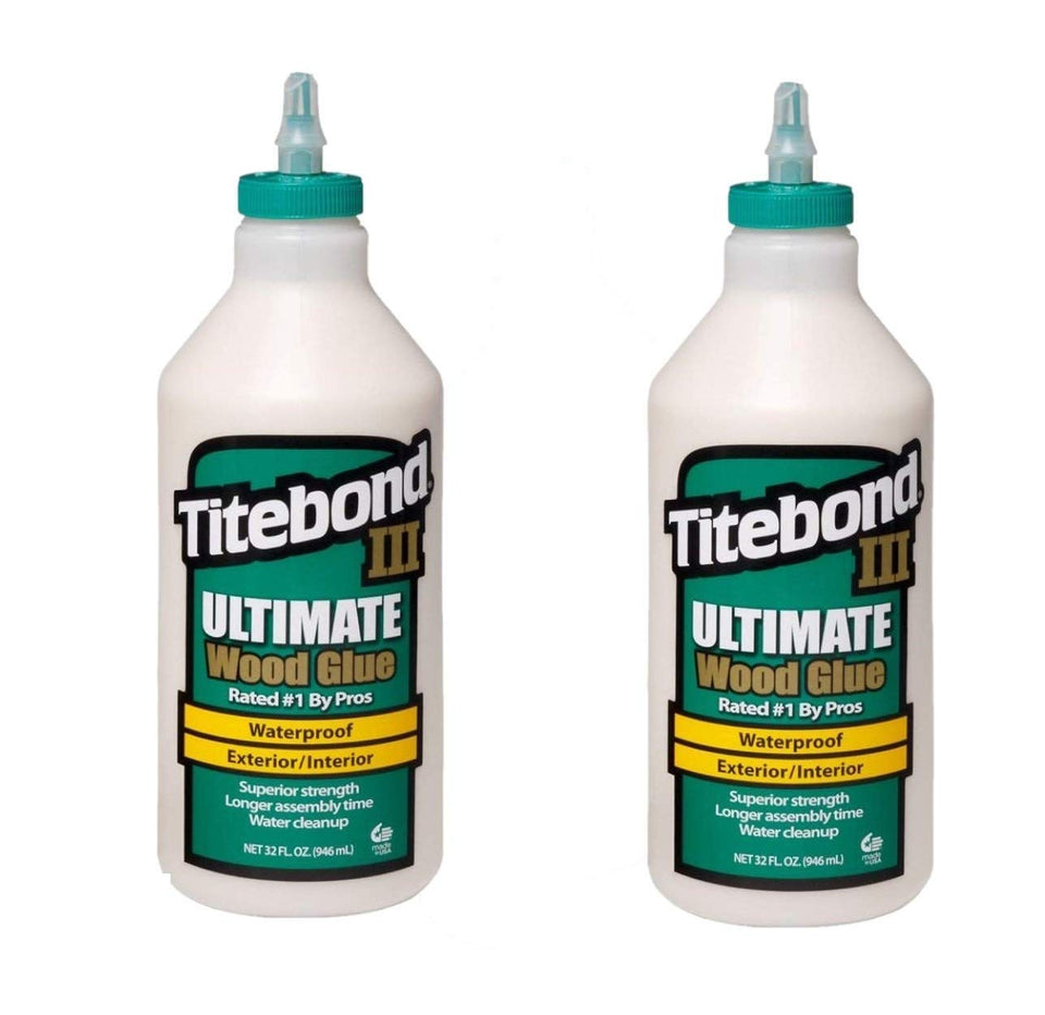 Titebond 1415 III Ultimate Wood Glue bottle for durable outdoor and indoor bonds.