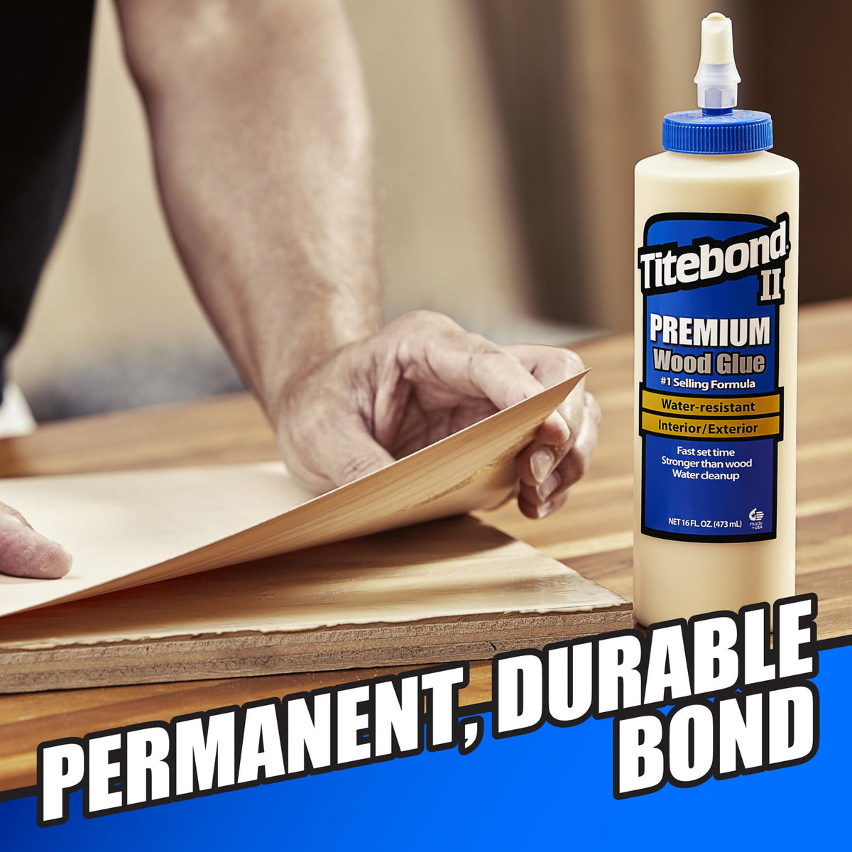 Titebond 5006 II fast-set bond demonstrated for quick exterior woodworking.