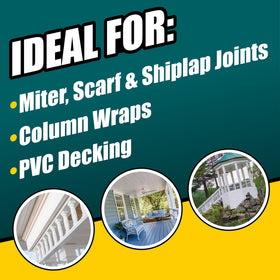 Column wrap installation using Titebond for a high-strength bond.
