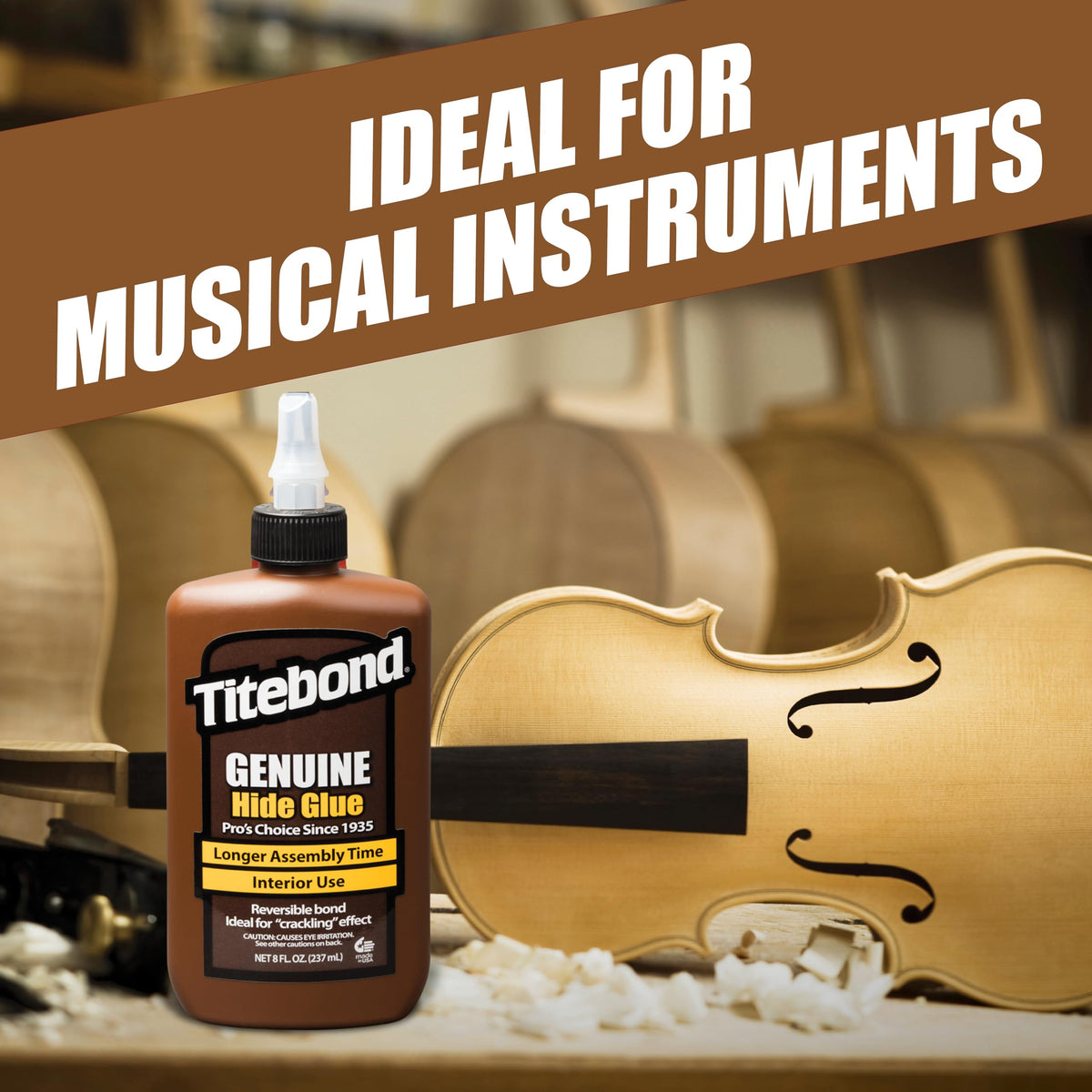 Titebond Genuine Hide Glue crackling effect on wood creates decorative texture