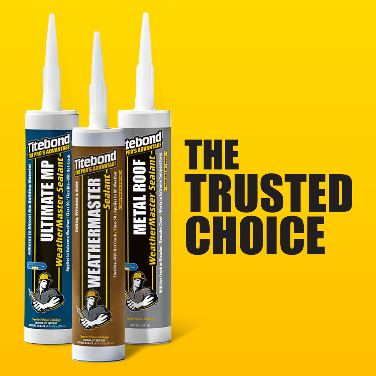 Titebond WeatherMaster sealant paintable after curing for one hour with water-based paint.