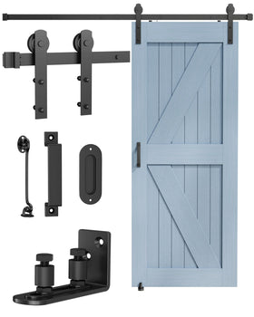 TITECK 6.6ft barn door rail for smooth, quiet sliding