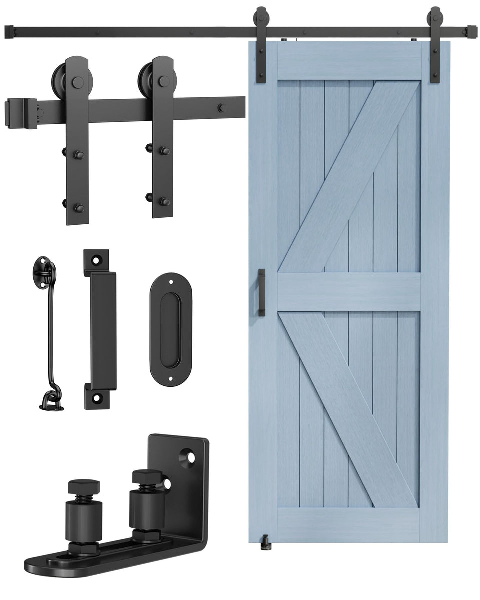 TITECK 6.6ft barn door rail for smooth, quiet sliding