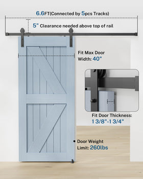 TITECK barn door rollers pair provides stable, effortless glide