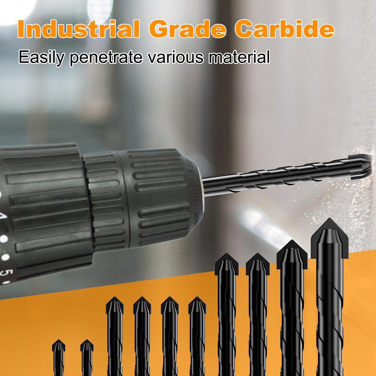 TITGGI YG6X carbide tip bit cuts clean through tough materials.