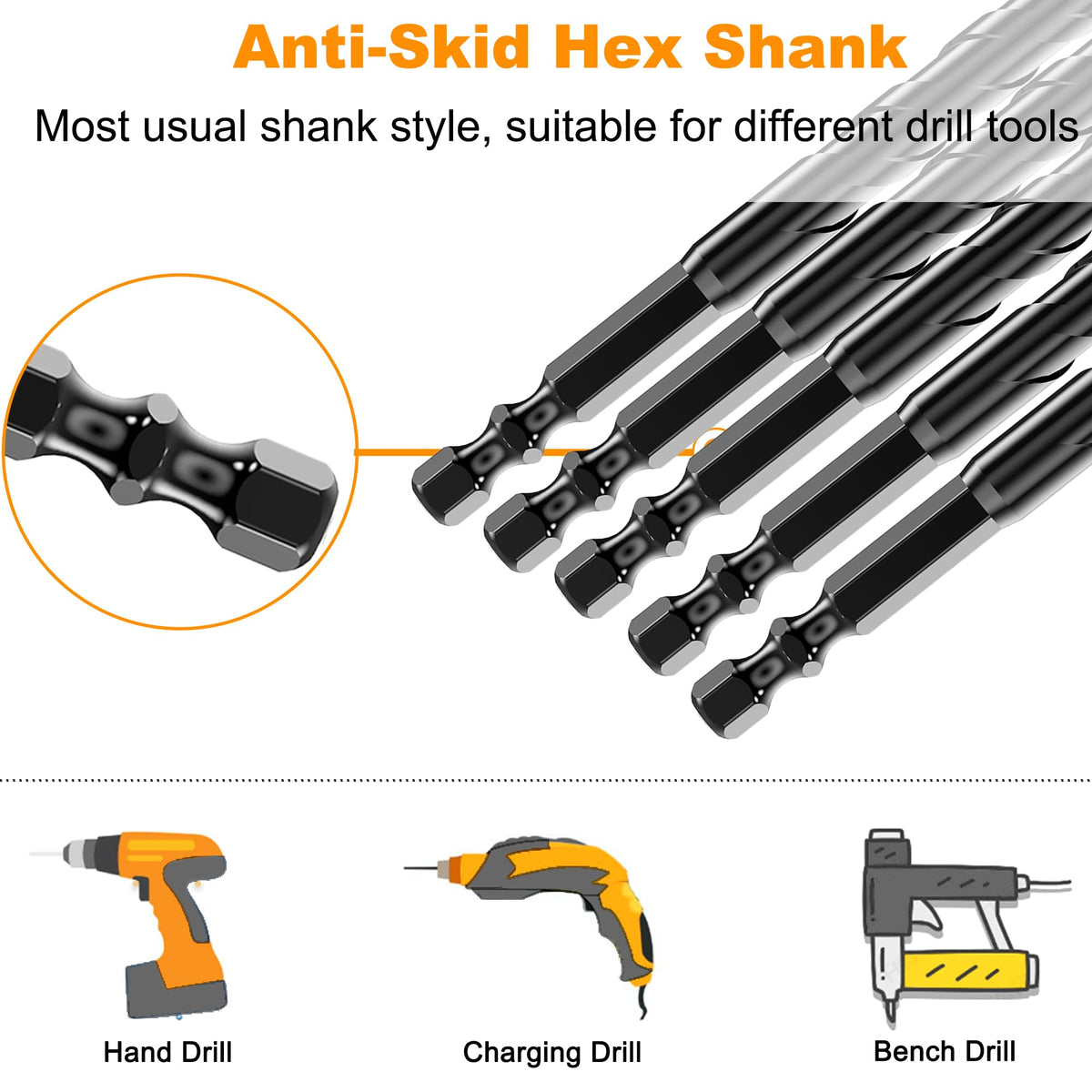 TITGGI rustproof bits ensure long-lasting drilling performance.