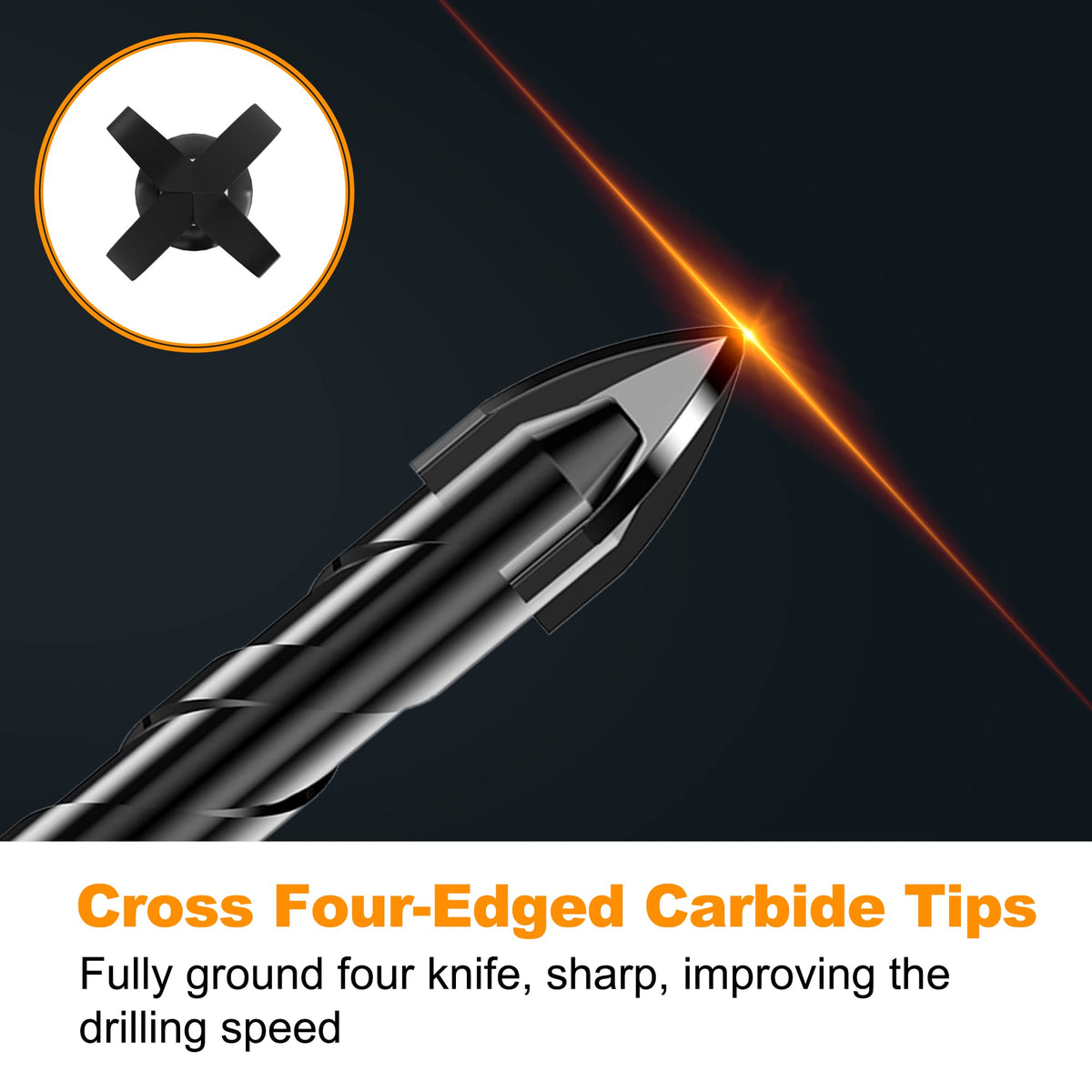Hex shank provides a secure, tight grip during work