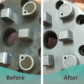 Long-lasting TITGGI blast media ready for extended use.